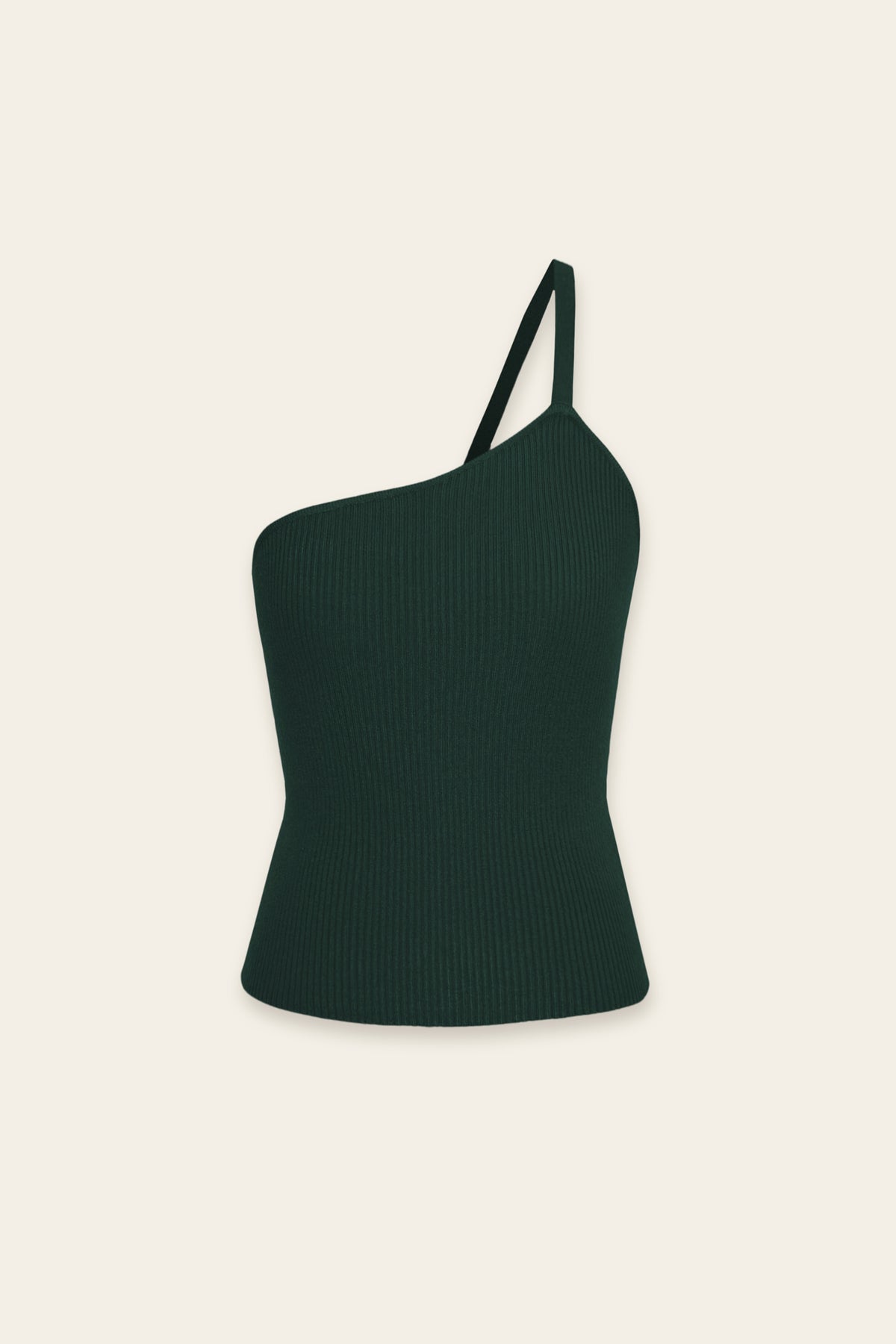 Ribbed One Shoulder Top
