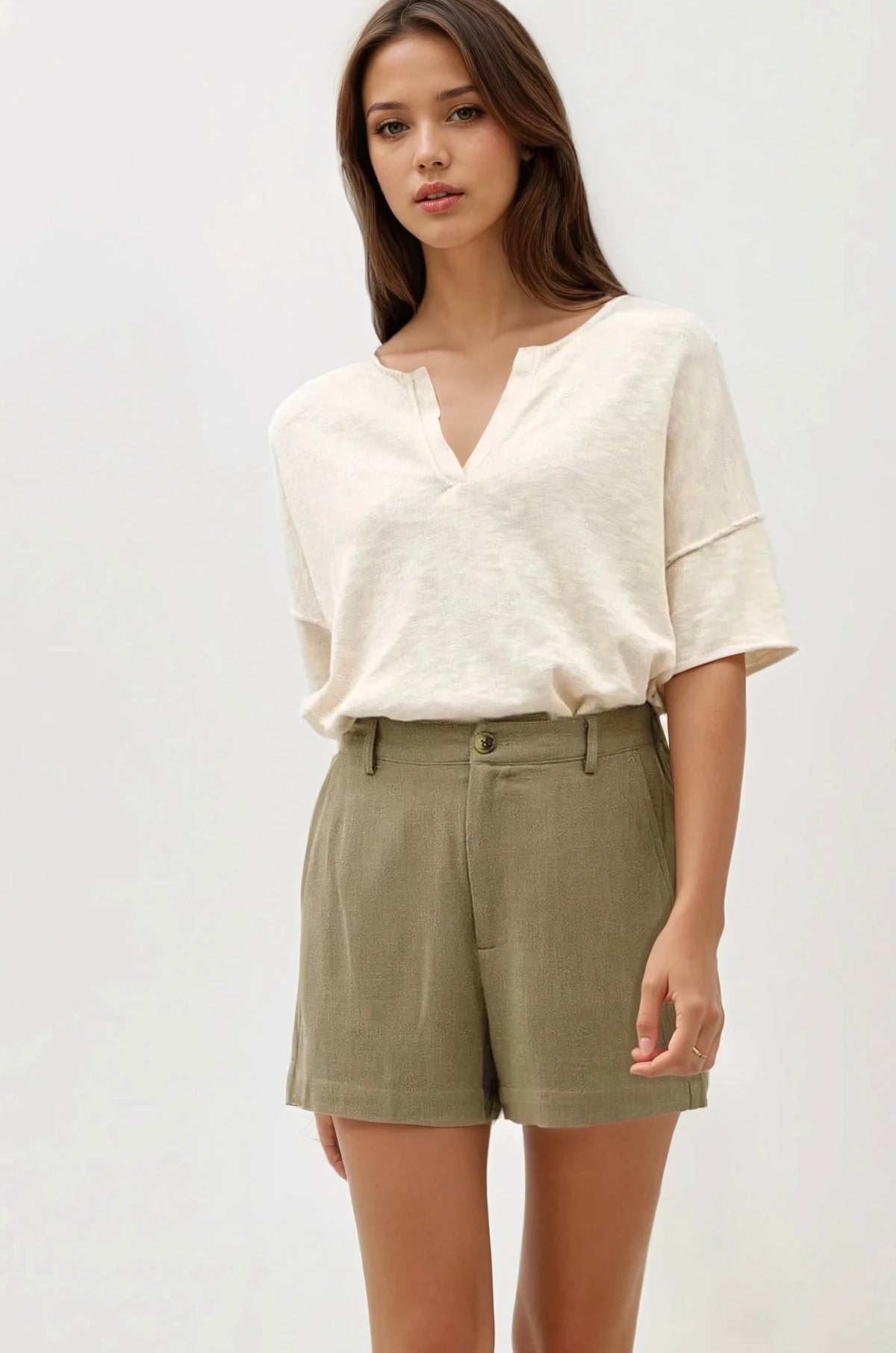 Linen Blend Shorts