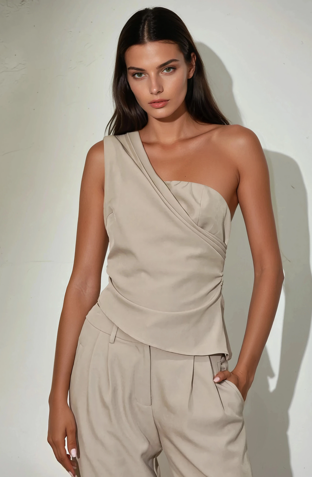 Asymmetrical One Shoulder Top