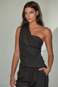 Asymmetrical One Shoulder Top