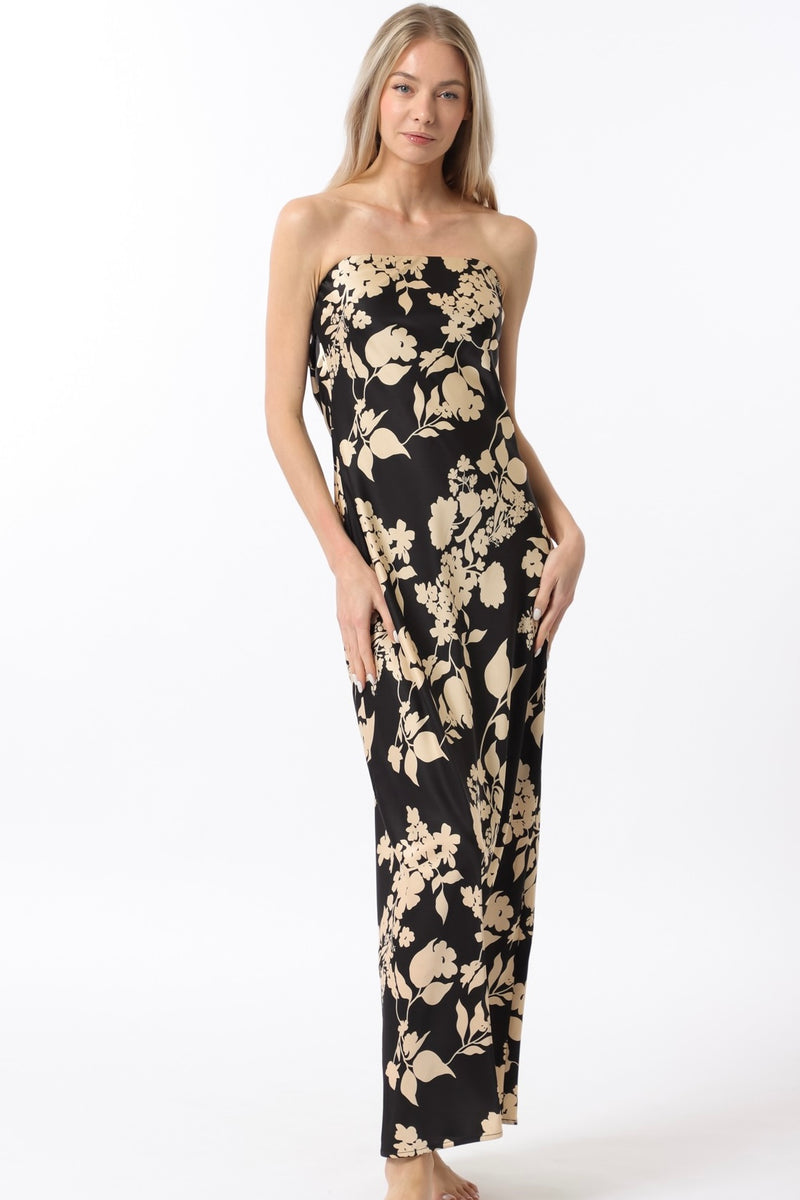 Golden Sand Floral Maxi Dress