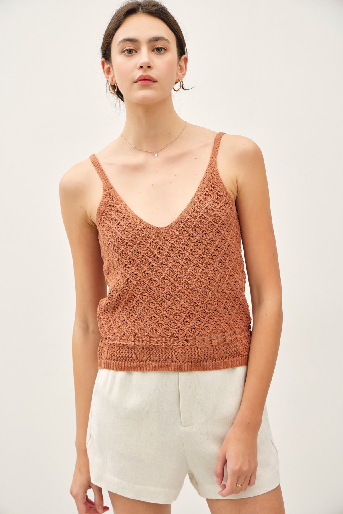 Danika Crochet Knit Tank