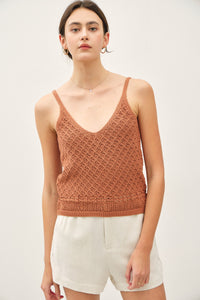 Danika Crochet Knit Tank