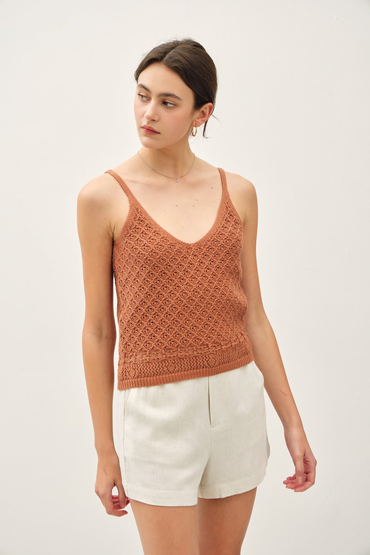 Danika Crochet Knit Tank
