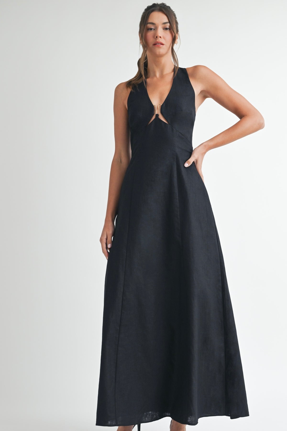 Elena Linen Maxi Dress Heart + Sol Boutique Elena Linen Maxi Dress Heart + Sol Boutique