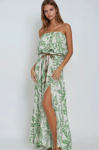Tropical Print Maxi Dress
