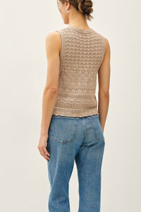 Lauren Crochet Knit Tie Vest