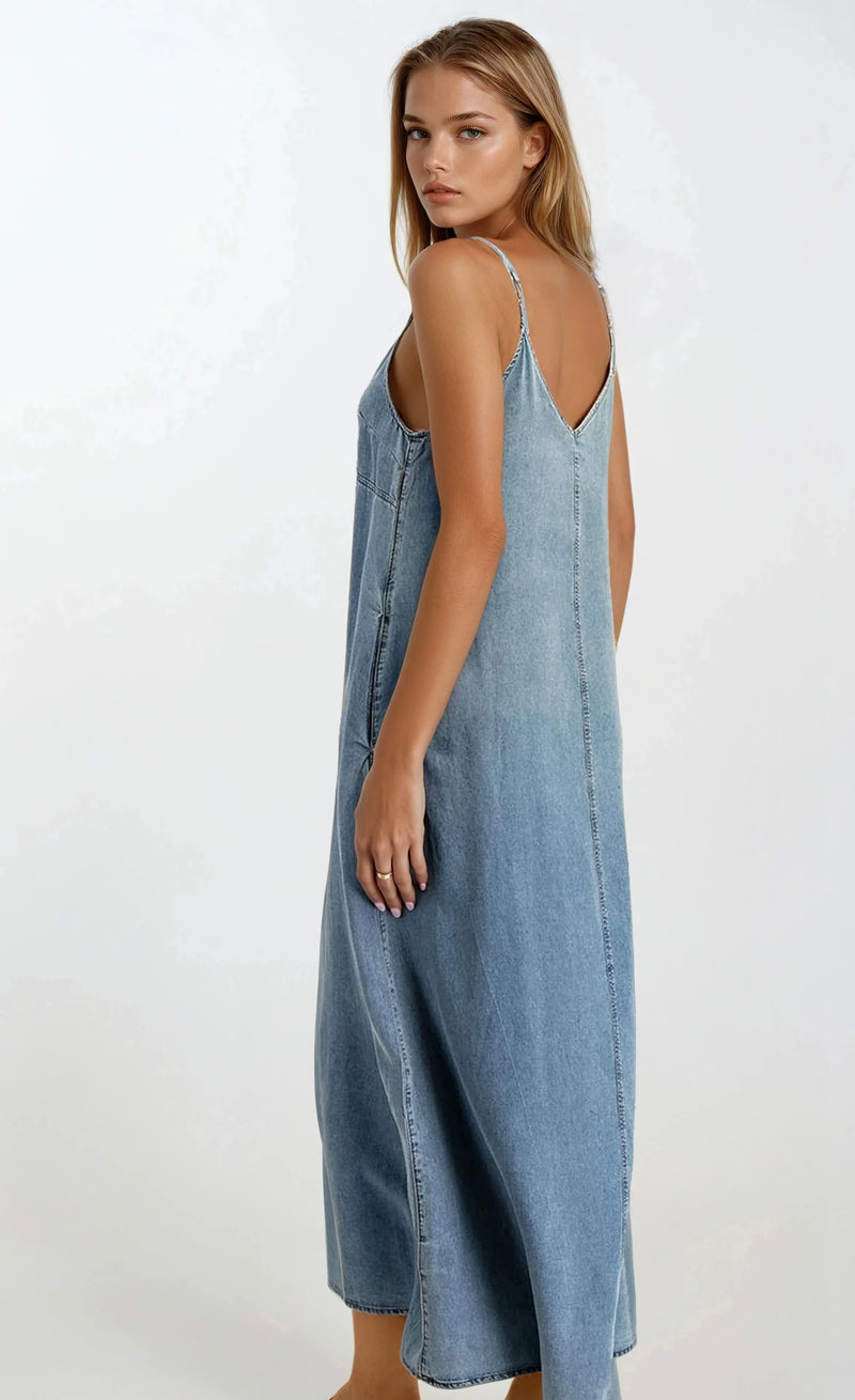 Carmel Denim Maxi Dress