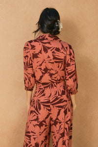 Spiced Petals Knot Front Shirt