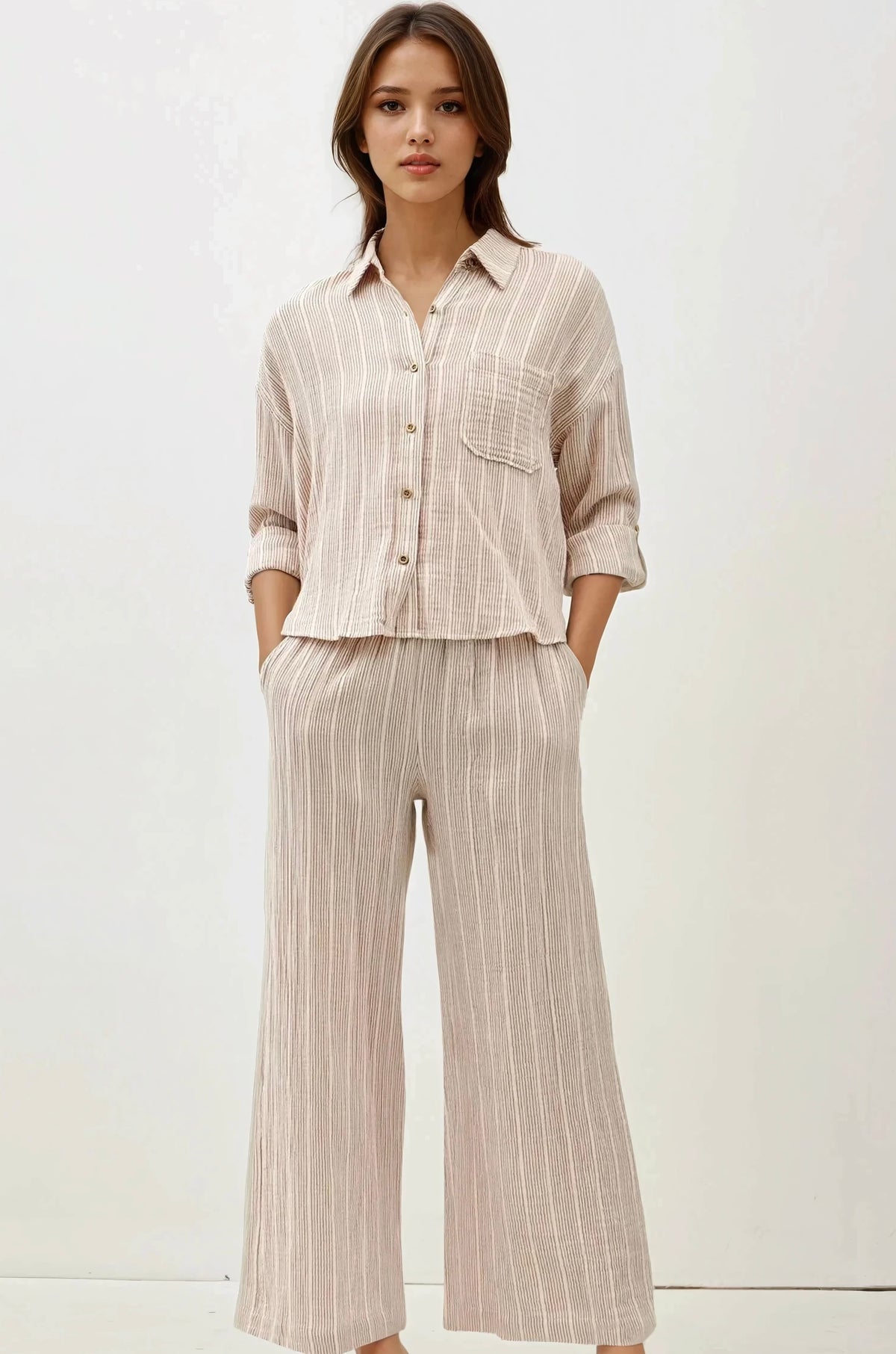 Pinstripe Cotton Pant