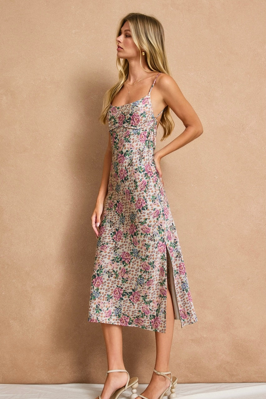 Rose Bouquet Midi Dress