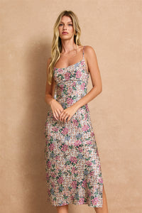 Rose Bouquet Midi Dress