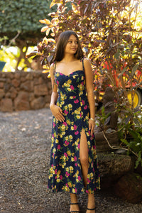 Parisian Bloom Sweetheart Midi Dress