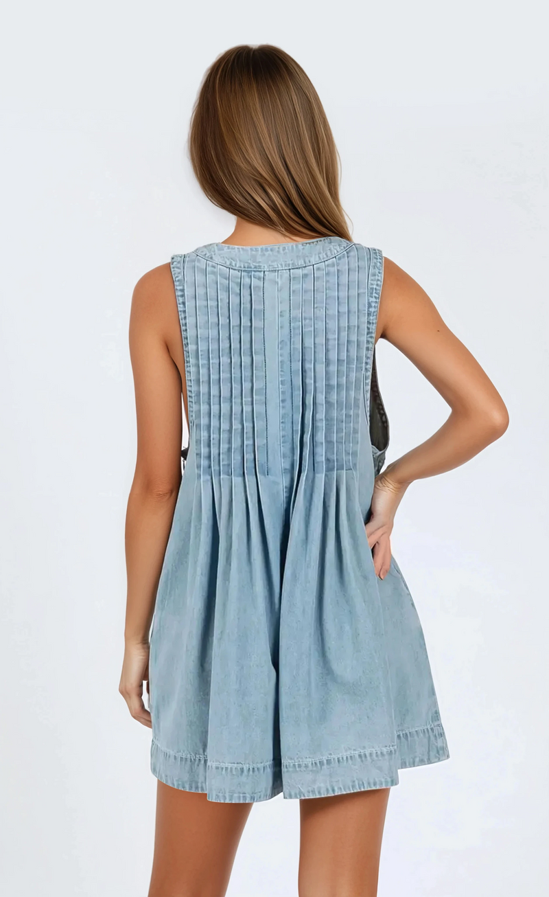 Evie Denim Romper