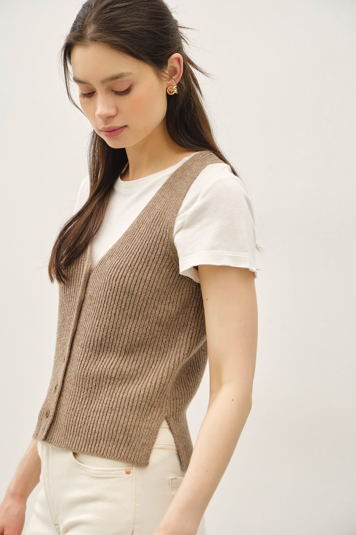 Wool Blend Sweater Vest