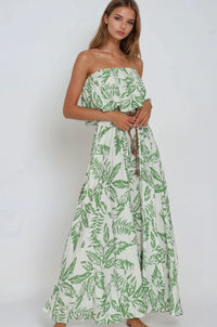 Tropical Print Maxi Dress