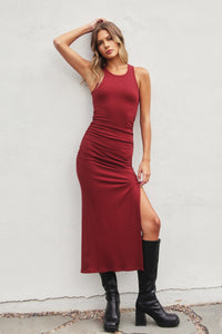 Ribbed Knit Midi Dress