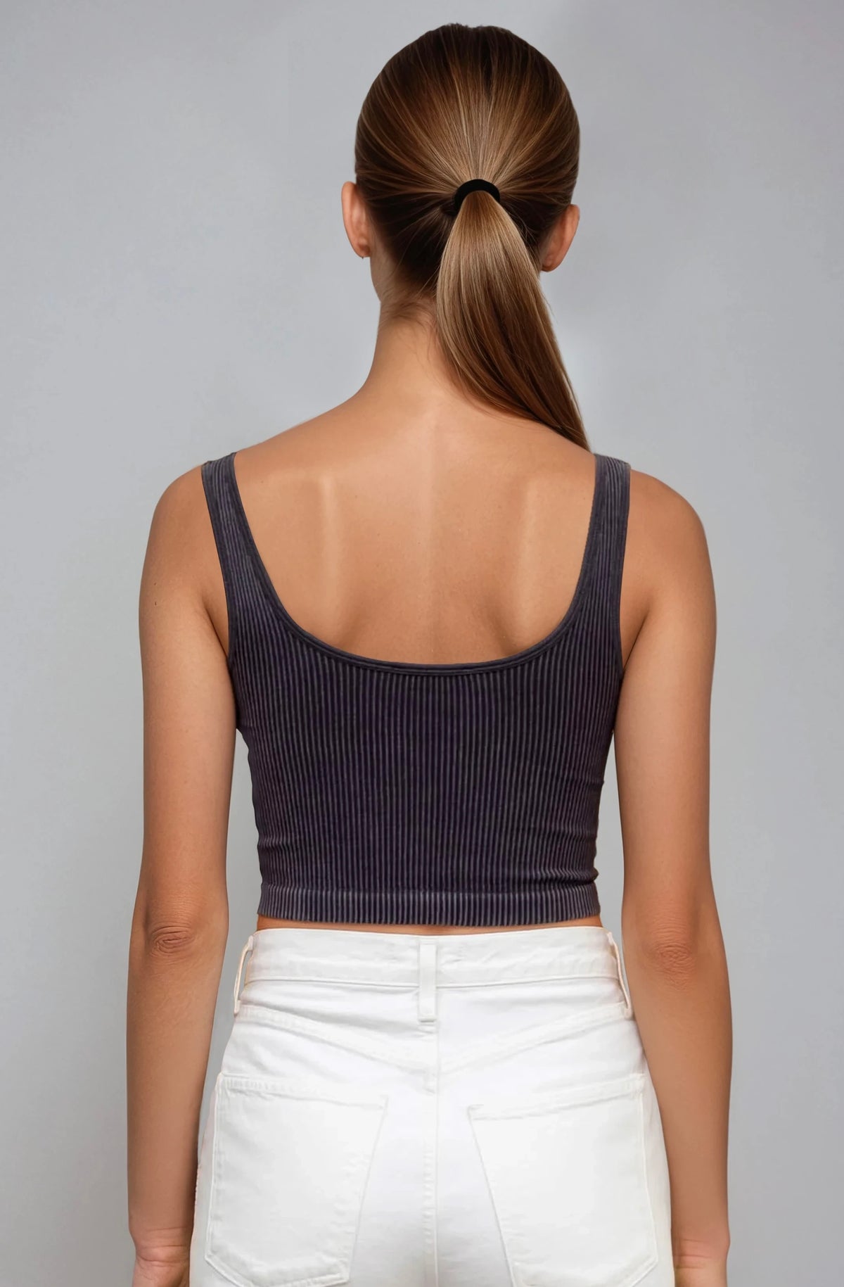 Washed Ribbed Crop Top