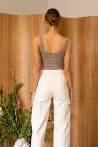 Washed Ribbed Crop Top