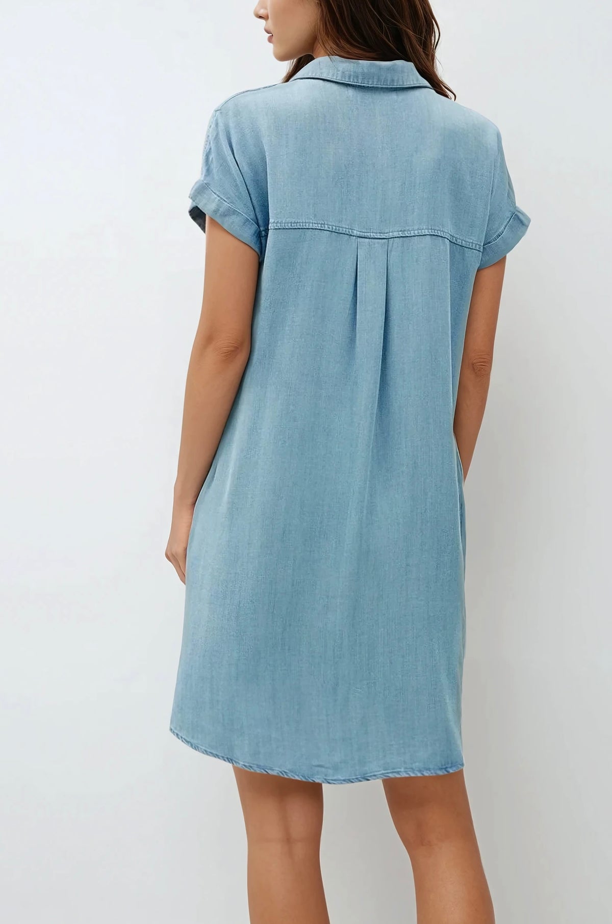 sabrina denim dress The Sabrina dress in light denim wash#spring26 #denimdress #minidress