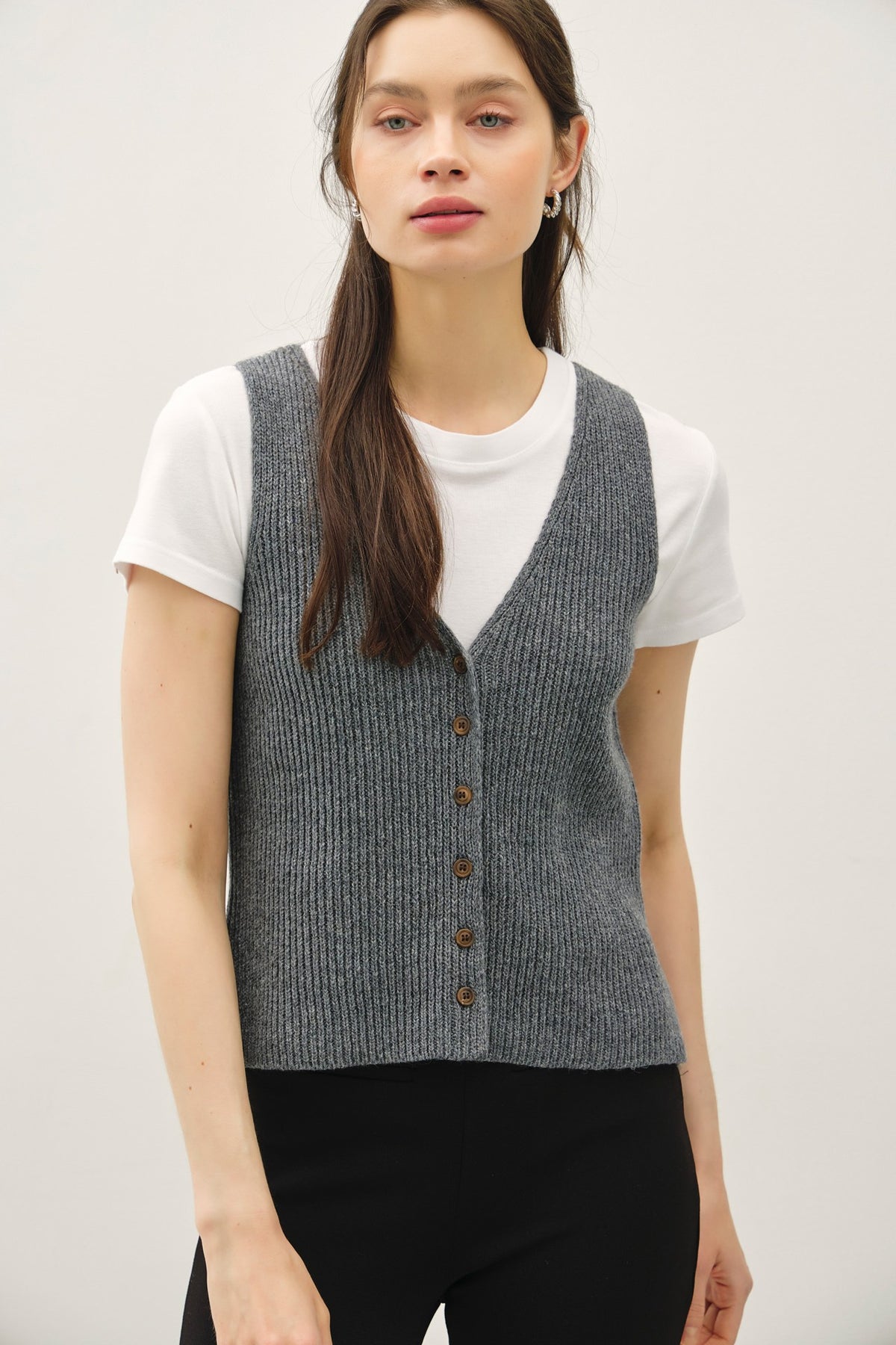Wool Blend Sweater Vest