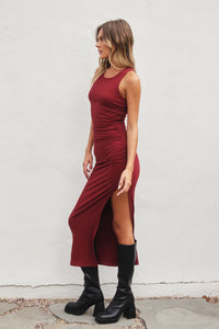 Ribbed Knit Midi Dress