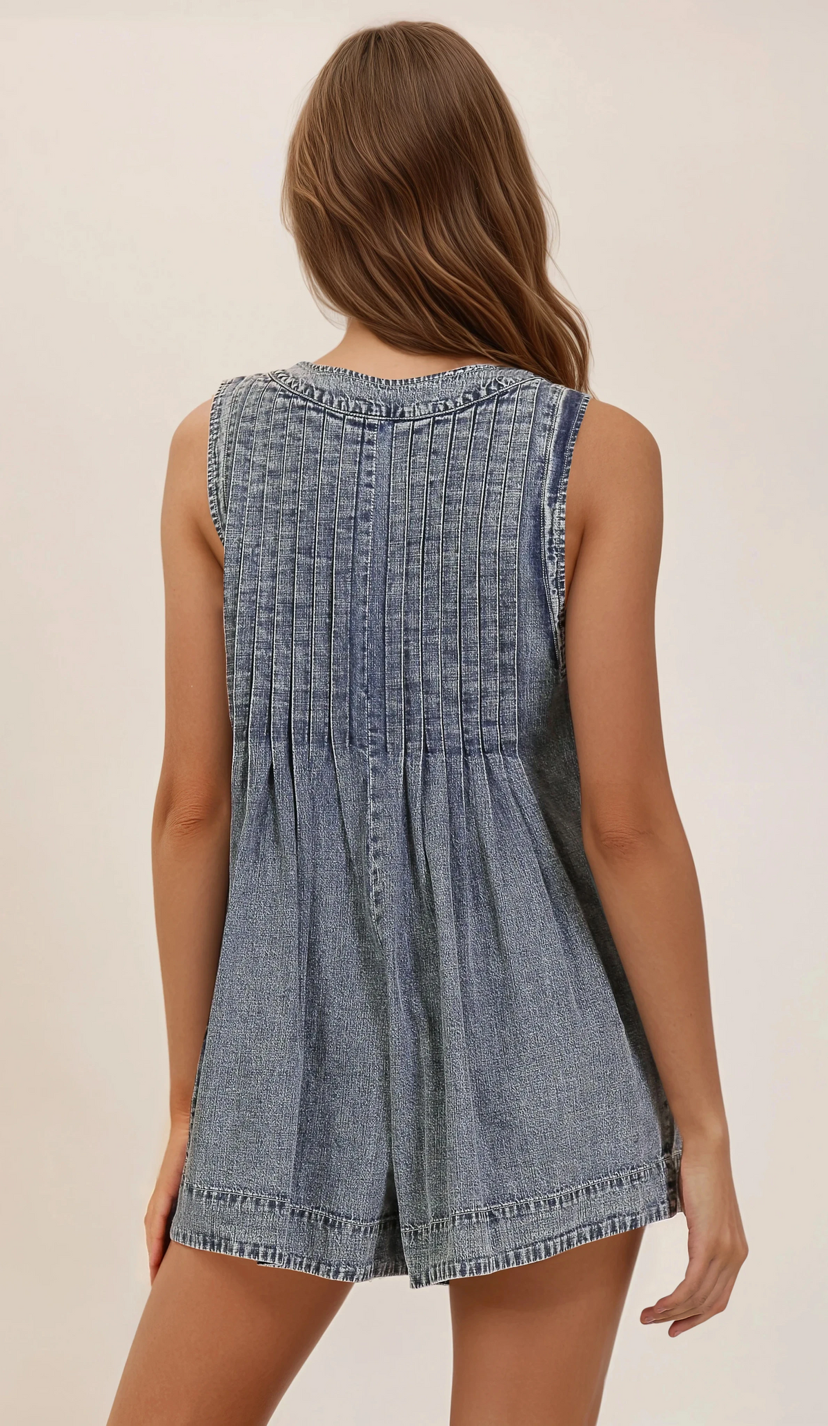 Presley Denim Romper