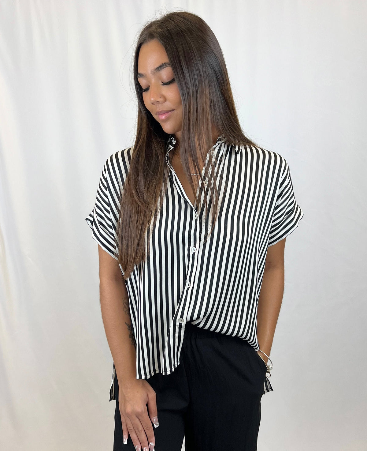 Ivy Striped Button-up