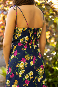 Parisian Bloom Sweetheart Midi Dress