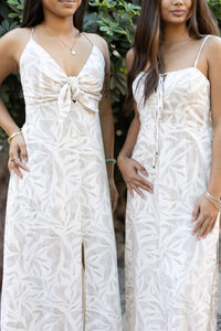 Driftwood Dreams Knot Front Maxi Dress