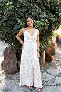 Driftwood Dreams Knot Front Maxi Dress