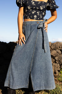 Denim Wrap Skirt