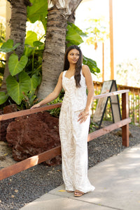 Driftwood Dreams Lace Trim Top