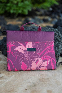 Burgundy Lilies Beach Blanket