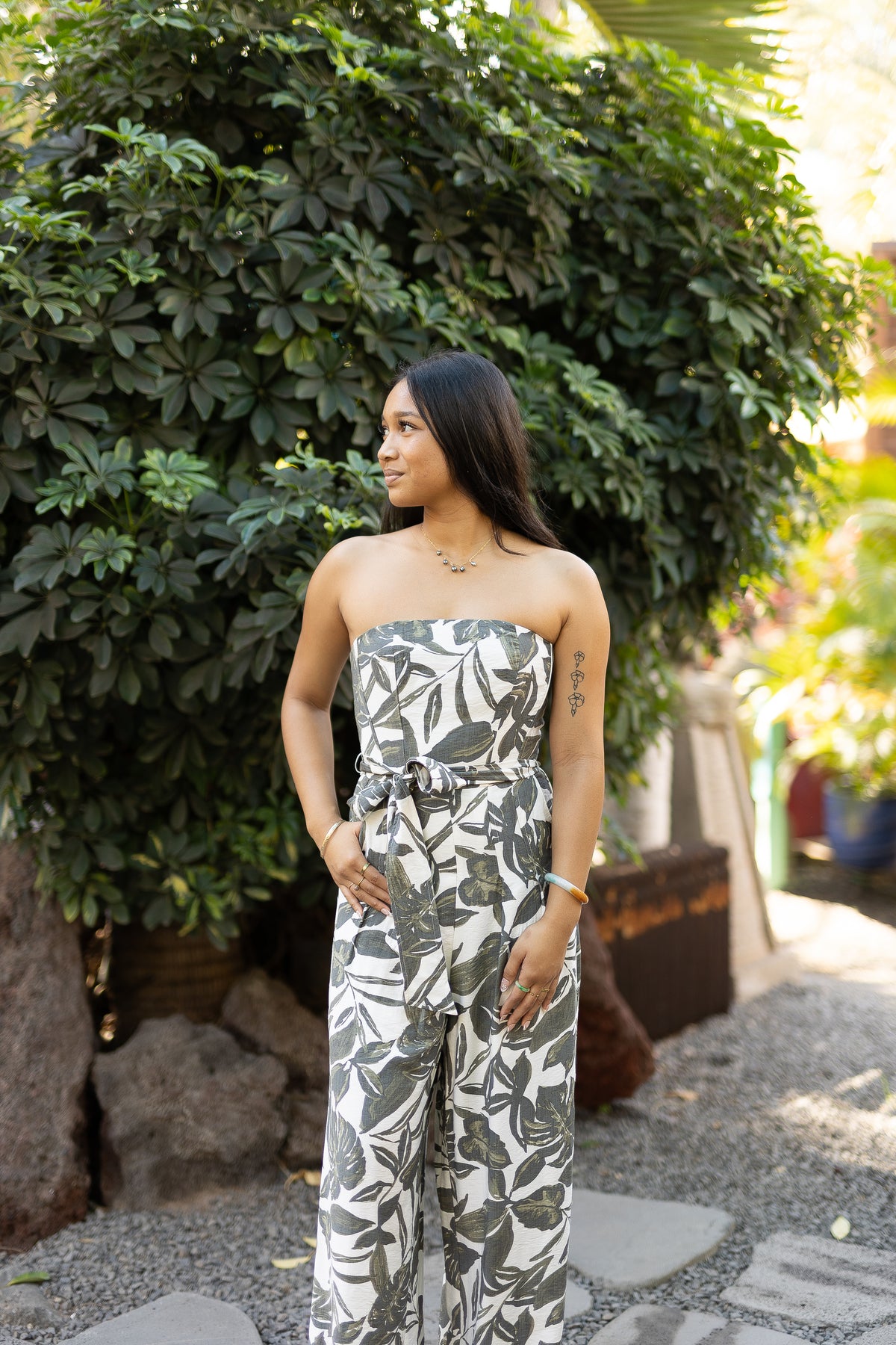 Vineyard Palms Belted Jumpsuit