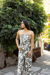 Vineyard Palms Belted Jumpsuit