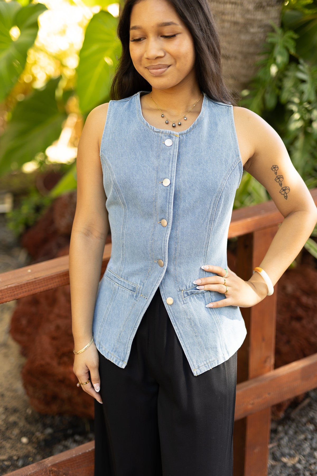 Nylah Denim Vest