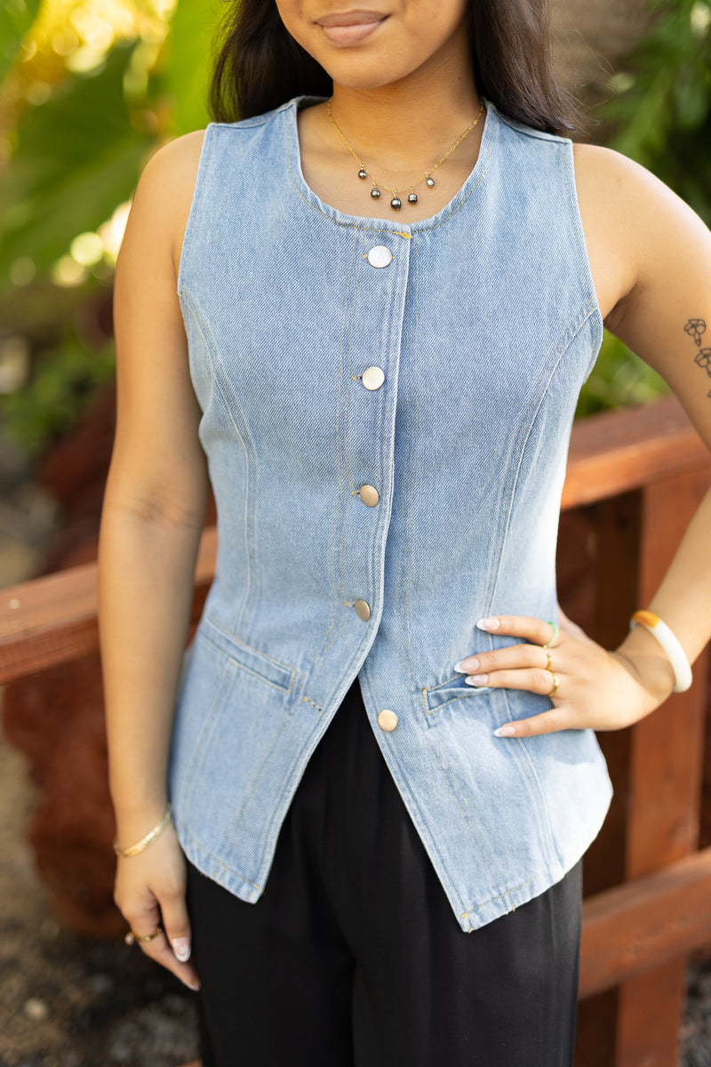 Nylah Denim Vest