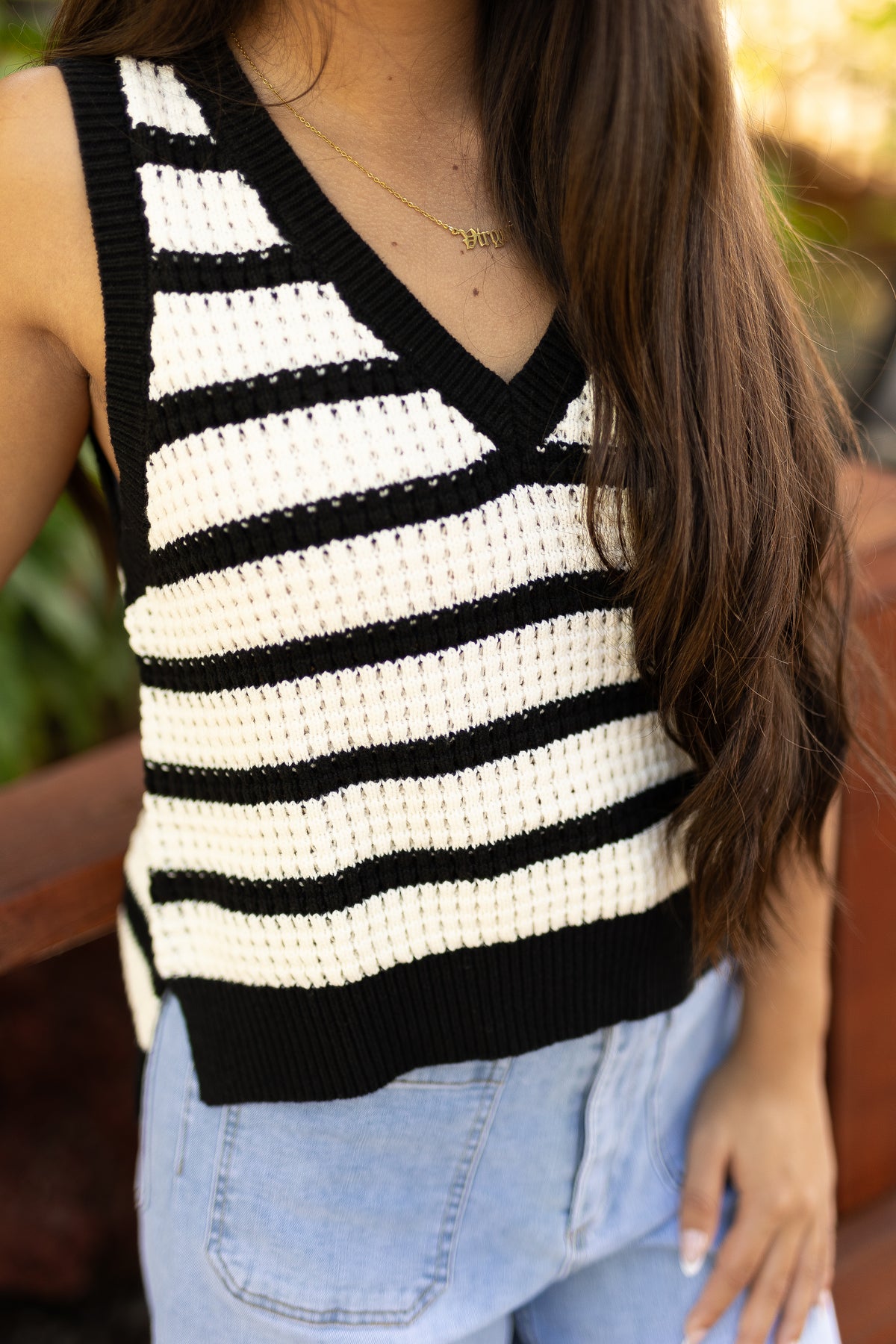 Stripe Sweater Vest