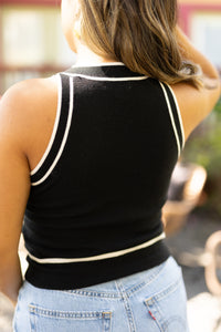 Contrast Trim Knit Tank