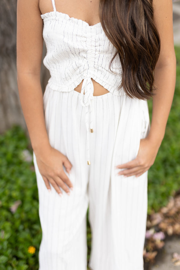 Taylor Pinstripe Jumpsuit